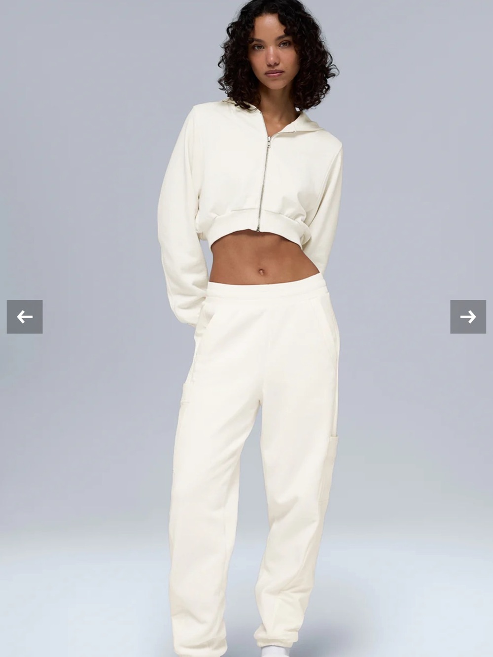 ALO Yoga Polar Fleece Wintry Mix Pant - Ivory  new with tags